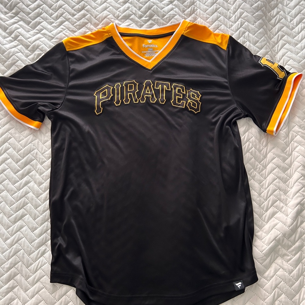 Fanatics Black and Gold Pirates Jersey